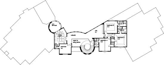 6879 Spanish Modern Lakehouse Floorplan 2nd Floor Thumbnail