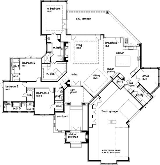 3484 Hill Country Contemporary Floorplan Thumbnail