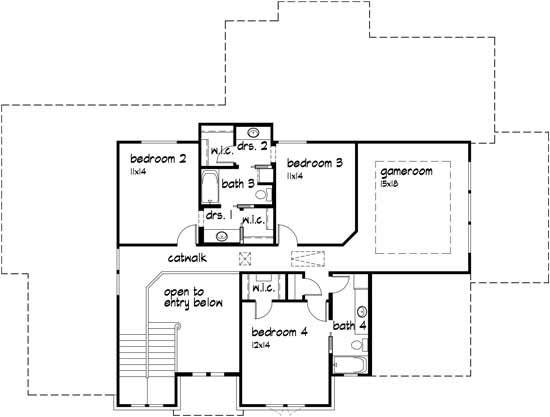 3555 Texas Hill Country Contemporary Floorplan 2nd Floor Thumbnail
