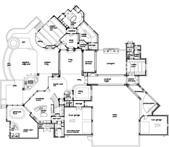 5911 Contemporary Lakehouse Floorplan 1st Floor Thumbnail