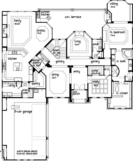 5080 Texas Traditional Floorplan 1st Floor Thumbnail