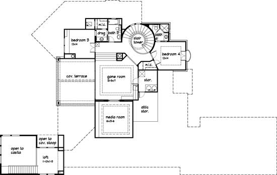 5358 Hill Country Contemporary Floorplan 2nd Floor Thumbnail